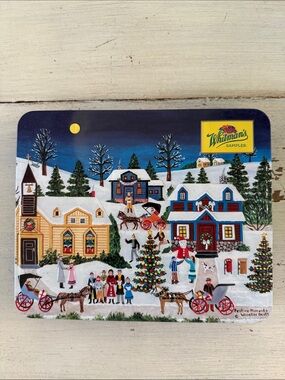 Whitman’s Candy Hinged Holiday Tin Box - ‘Festive Moments’ Jane Wooster Scott